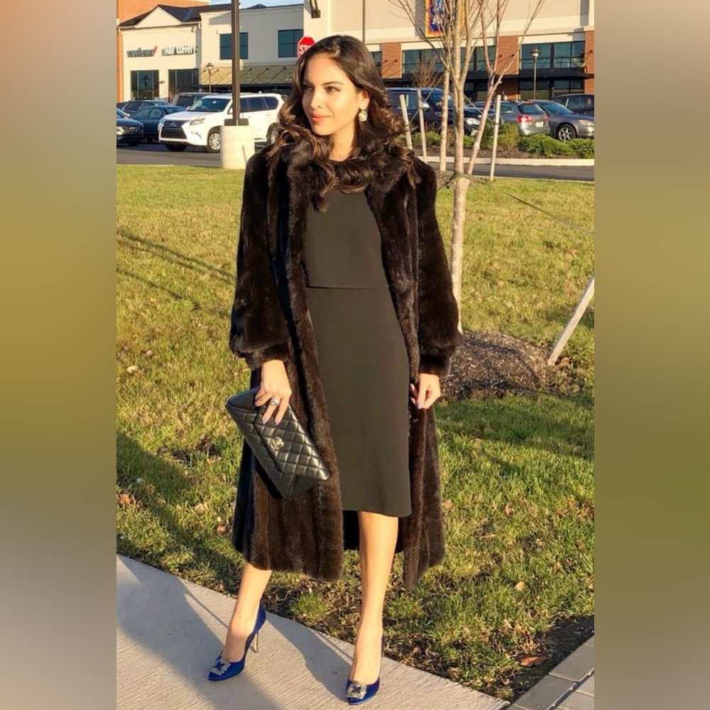 🎉 HOST PICK🎉100% real long dark brown mink Coat